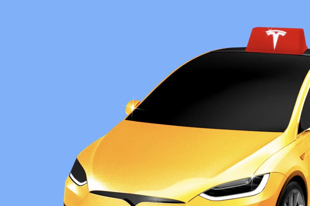 A driverless Tesla Model Y parked in Austin, Texas, featuring Tesla’s robotaxi branding during its soft launch rollout